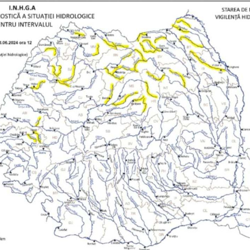 Risc de inundații în județul Botoșani: Cod Galben pe râurile Jijia și Prut