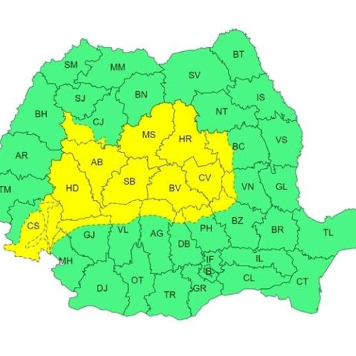 Avertizare meteorologică Cod Galben pentru zona montană a județului Dâmbovița
