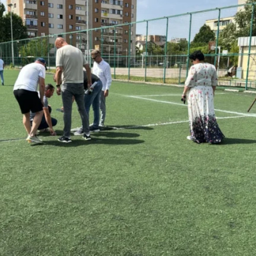 Lucrări de modernizare la terenul de fotbal „Aripi” din Pitești