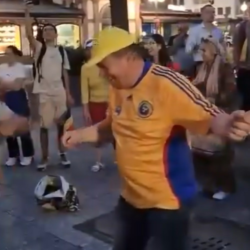 Bucurie pe străzile din Cluj-Napoca după calificarea echipei naționale de fotbal a României la Euro 2024
