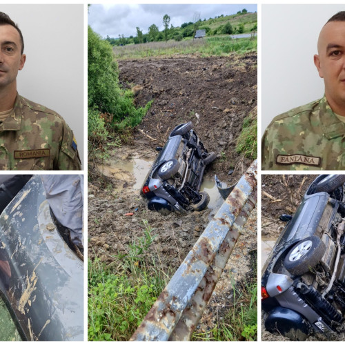 Doi militari din Alba Iulia au salvat viața unui bărbat implicat într-un accident rutier