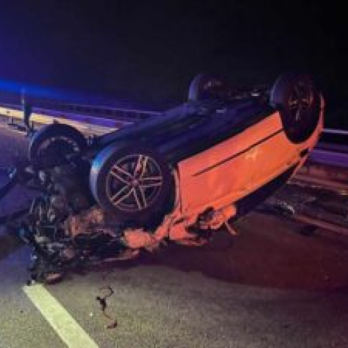 Incident rutier neobișnuit pe Autostrada A3: o vacă a provocat răsturnarea unei mașini