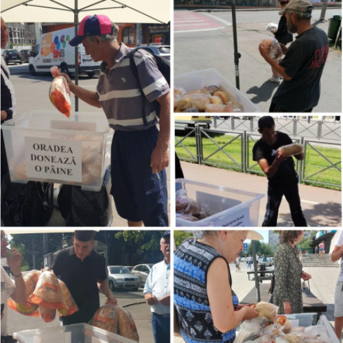 Proiectul &quot;Oradea donează o pâine&quot; din luna iunie a adus alinare pentru 129 de persoane