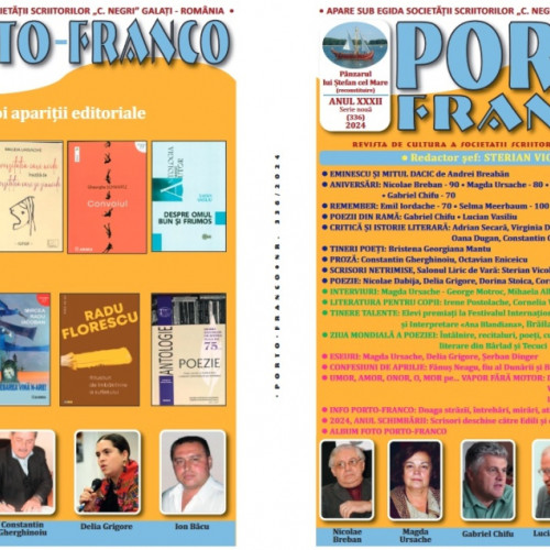 Revista de cultură "Porto-Franco" celebrează personalități literare