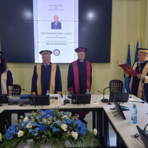 Profesorul emerit Marin Manolescu primește titlul de Doctor Honoris Causa la Universitatea din Oradea