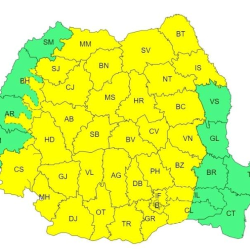 Atenționare meteorologică Cod Galben pentru județul Dâmbovița