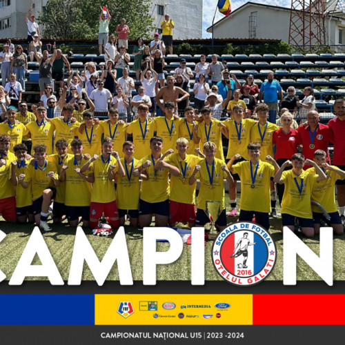 Fotbal mic, bucurie mare: juniorii gălățeni câștigă titlul național la Under 15