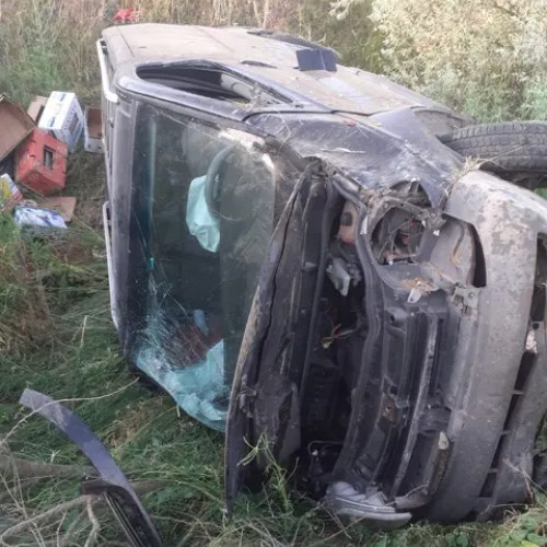 Accident grav la Constanța: Mașină răsturnată şi o victimă decedată