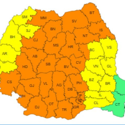 Avertizare Cod portocaliu pentru județul Botoșani
