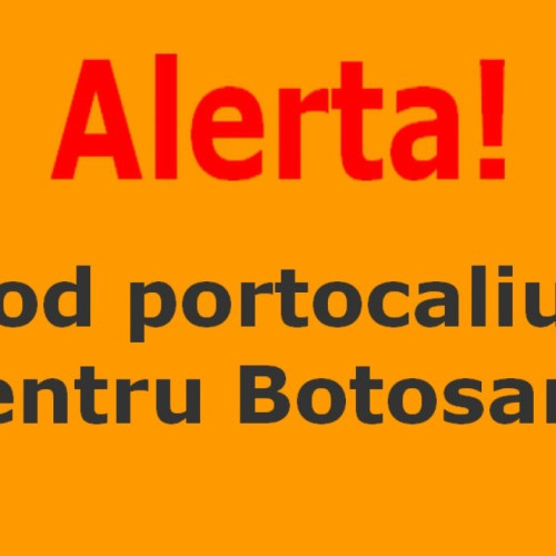 Cod portocaliu de instabilitate atmosferică în județul Botoșani