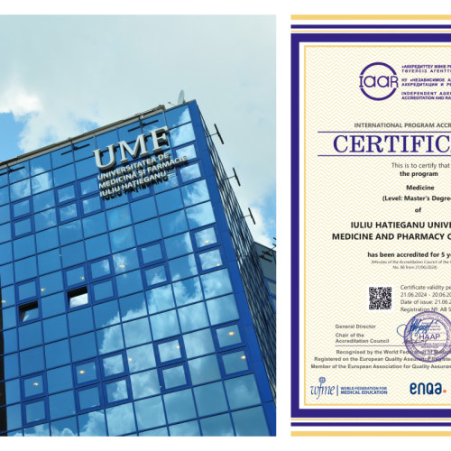 Universitatea de Medicină și Farmacie "Iuliu Hațieganu" din Cluj-Napoca a obținut acreditarea internațională IAAR