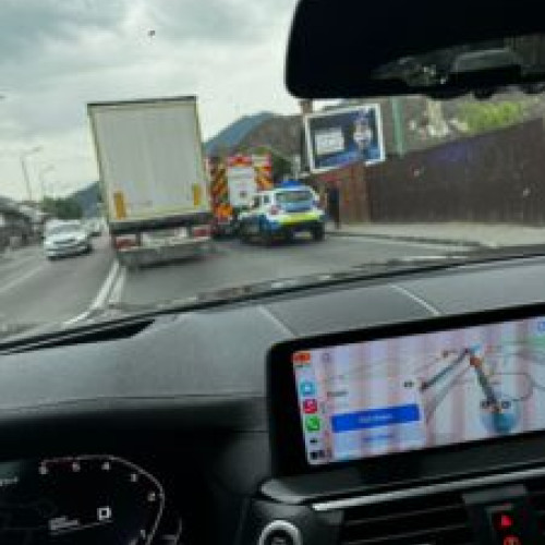 Accident pe podul de la Dârste în Brașov