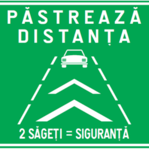 Noul indicator rutier pe autostrăzile din România: "Păstrează distanța"
