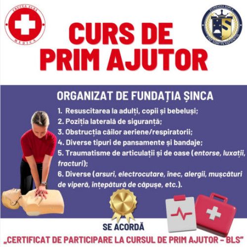 Cursuri de prim ajutor organizate de Fundatia Sinca în Oradea
