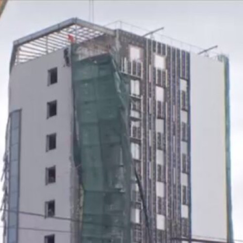 Pericol în centrul Bucureștiului din cauza unei schele instabile