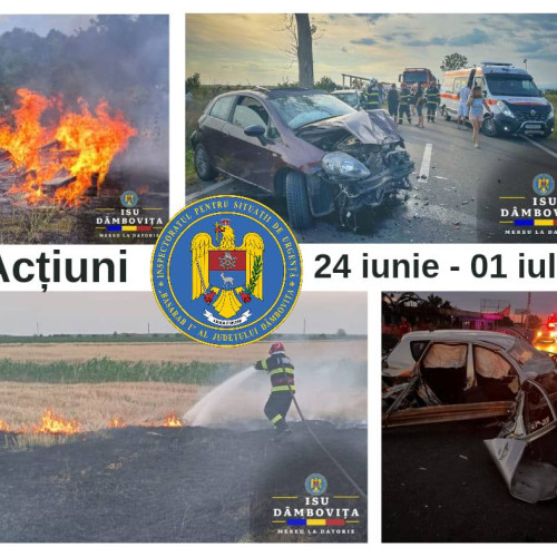 Pompierii din Dâmbovița intervin de urgență la sute de cazuri într-o săptămână