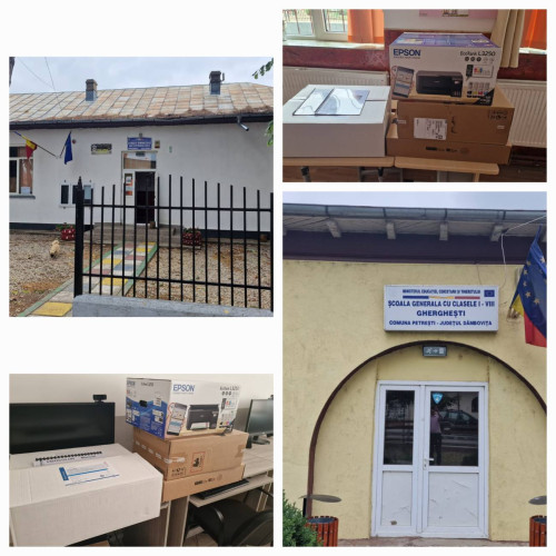 Asociatia Centrul Socio-Cultural COMMUNIO Targoviste donează echipamente moderne școlilor din comunitate