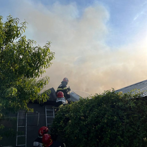 Incendiu în comuna Gologanu: Flăcările au cuprins trei gospodării