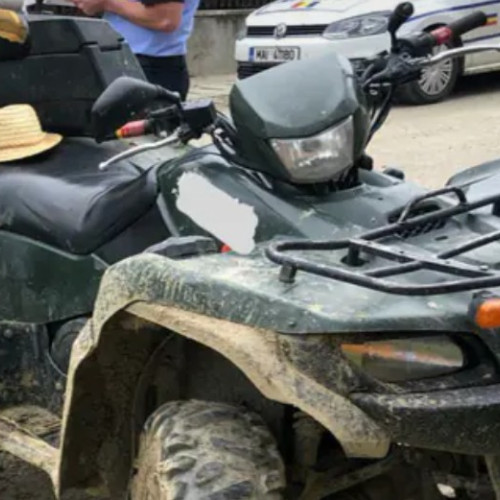 ATV neînmatriculat și fără permis, o plimbare periculoasă pentru un botoșănean