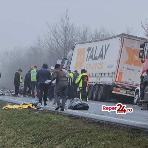 Accident rutier fatal pe E70, șapte victime la Găvojdia