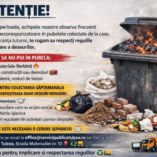 Avertisment de incendiu din partea Servicii Publice Tulcea