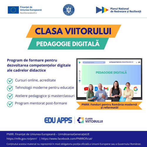 Cadre didactice din Tulcea își dezvoltă abilitățile digitale prin PNRR