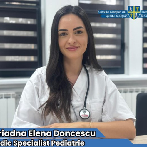Ariadna Elena Doncescu devine medic pediatru la Spitalul Județean din Slatina