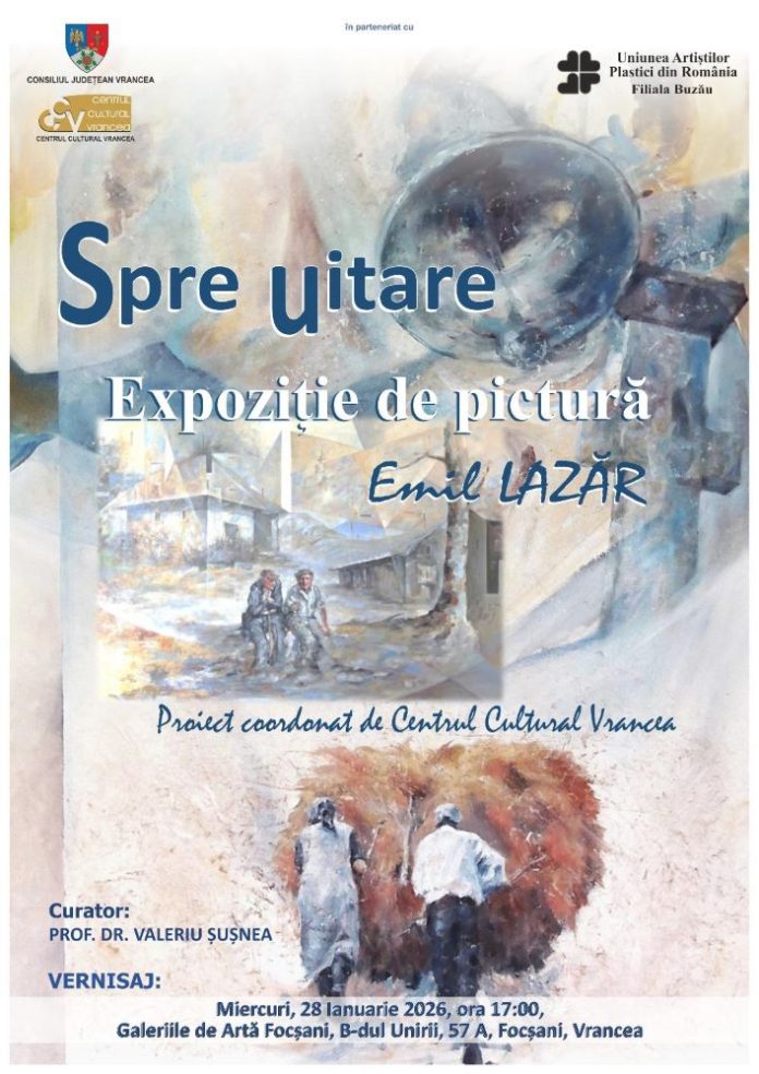 Vernisaj expoziție de artă contemporană la Focșani pe 28 ianuarie