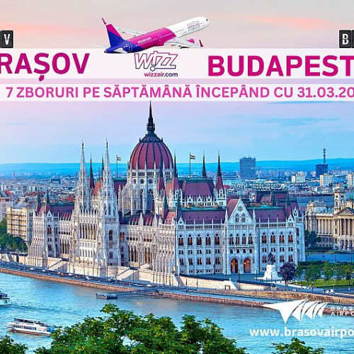 Aeroportul Internațional Brașov anunță suplimentarea zborurilor: Budapesta devine destinație zilnică