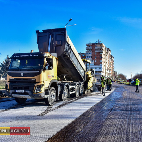 Modernizarea infrastructurii rutiere din Giurgiu începe cu asfaltarea bulevardului Mihai Viteazu