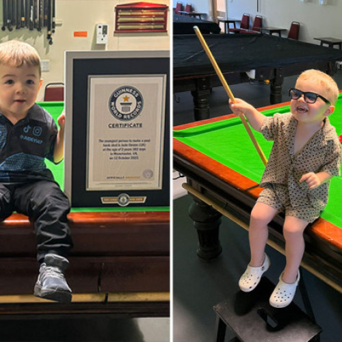 Un băiețel din Manchester intră în Cartea Recordurilor la snooker