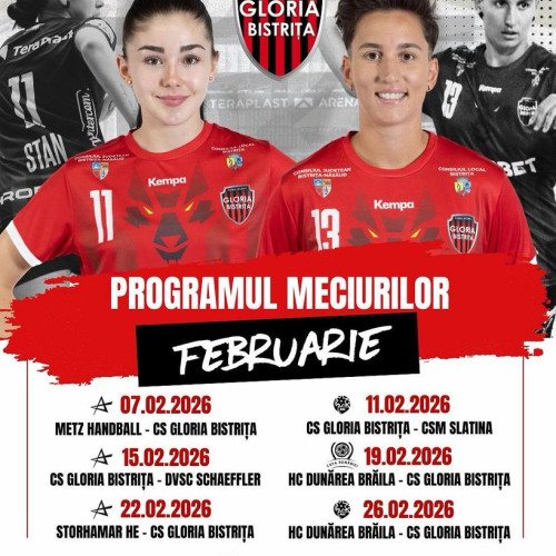 Cele două meciuri programate la TeraPlast Arena în februarie