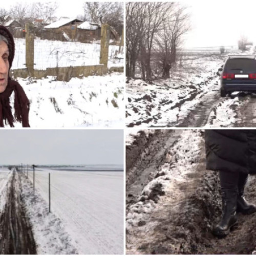 Un sat din Mehedinți este complet izolat din cauza drumului impracticabil