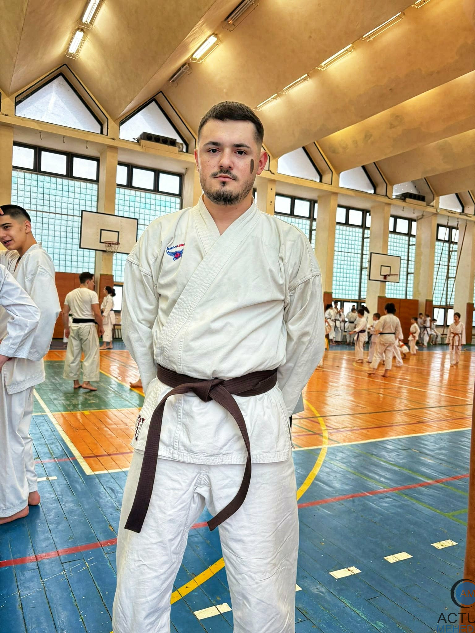 Curelea Ion-Adrian, sportiv mehedințean, participă la un stagiu de Karate IKU