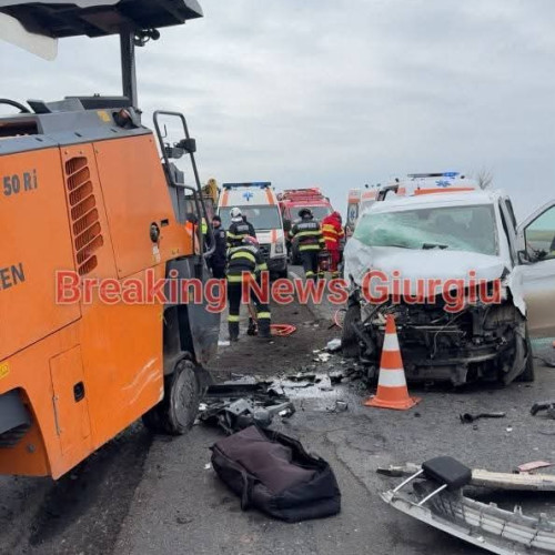 Accident grav pe DN5 la Adunații Copăceni, cu 8 victime