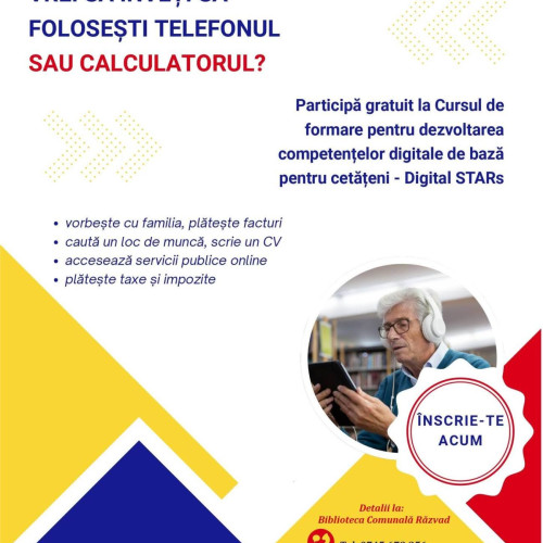 Cursuri gratuite de formare digitală pentru cetățenii din Răzvad