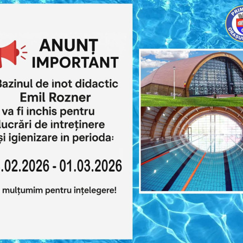Bazinul de înot din Titu, închis pentru întreținere, între 13 februarie și 1 martie