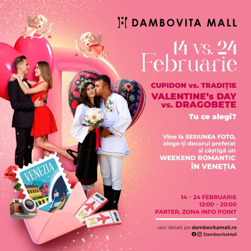 Dâmbovița Mall oferă o provocare romantică de Valentine's Day sau Dragobete