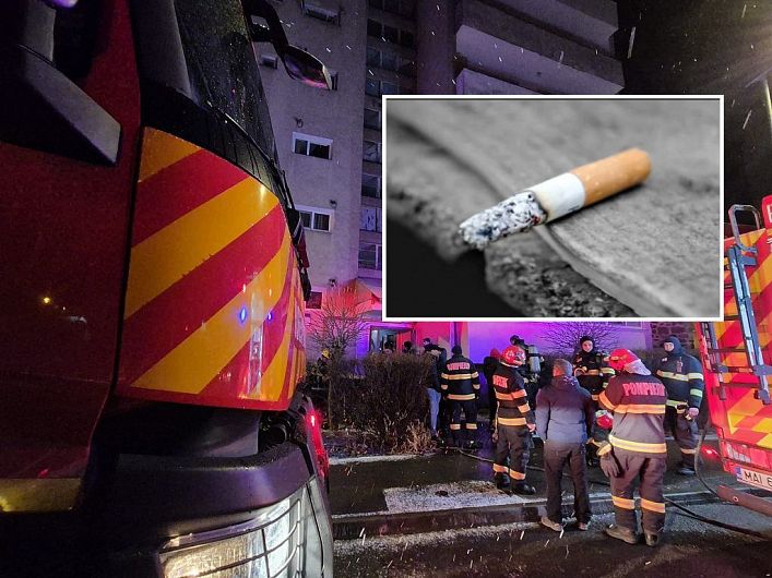 Incendiu în apartament la Sfântu Gheorghe: două persoane rănite