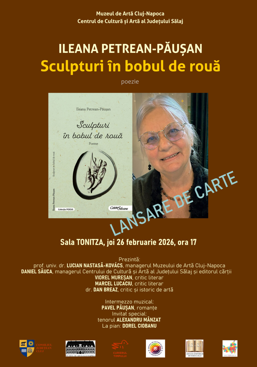 Lansare de carte la Muzeul de Artă Cluj-Napoca, cu Ileana Petrean-Păușan