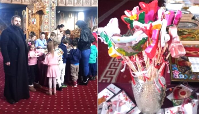 Ateliere de confecționare a mărțișoarelor la Parohia „Înălțarea Domnului” din Râmnicu Vâlcea