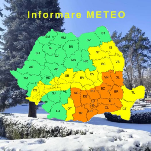 Atenționare meteo: Vreme rece și ninsori în următoarele zile