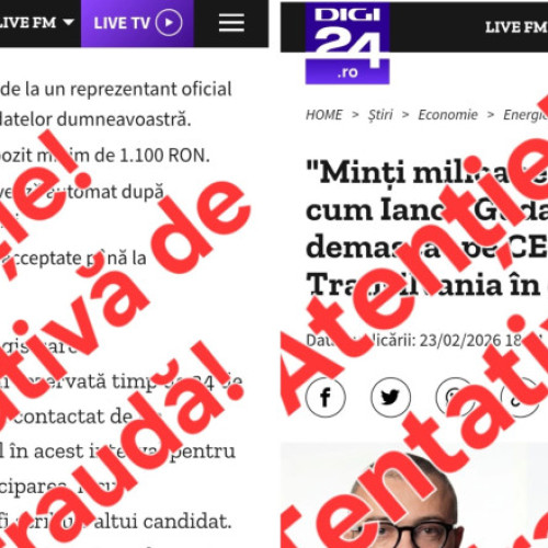 Ministerul de Interne avertizează: site-ul Digi24 a fost clonat