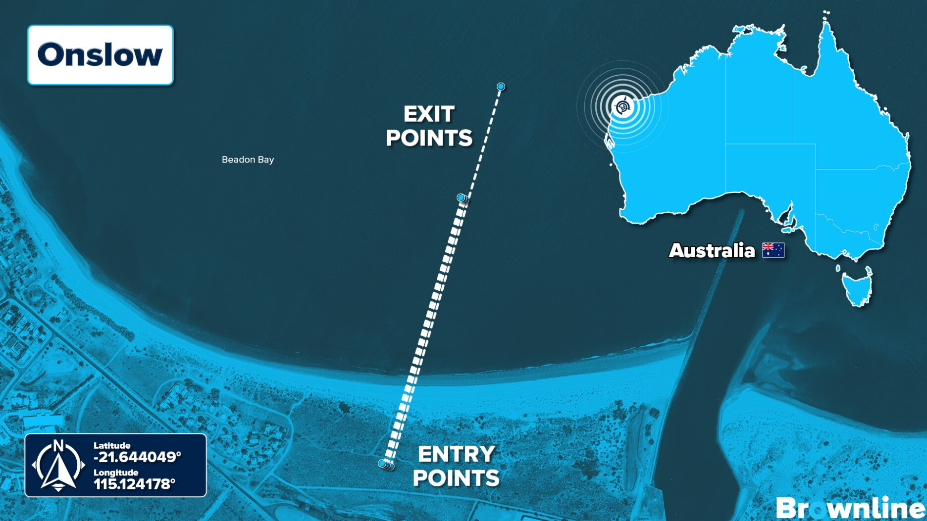 Onslow Brownline Drillguide Pipeline Drillers Group horizontal directional drilling landfall B