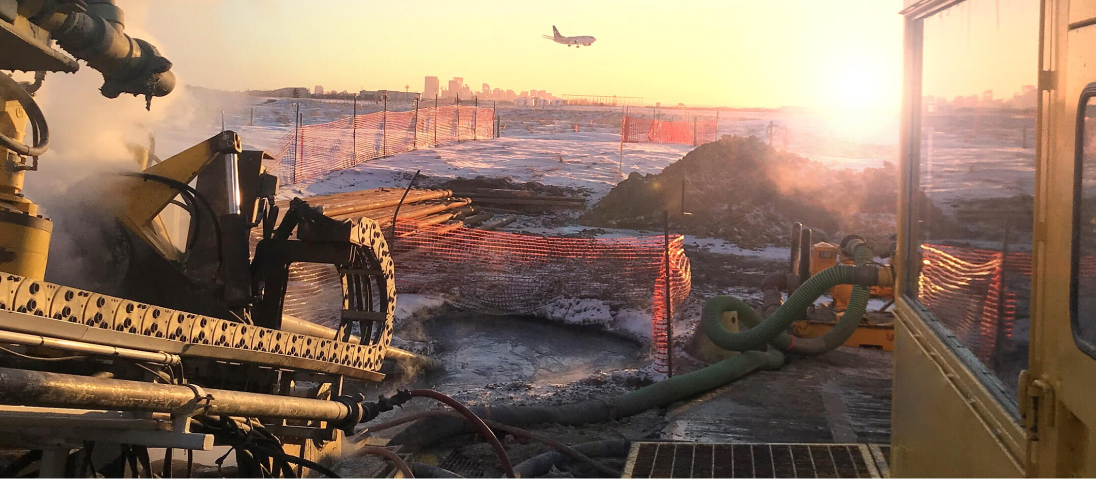 Horizontaal gestuurd boren header