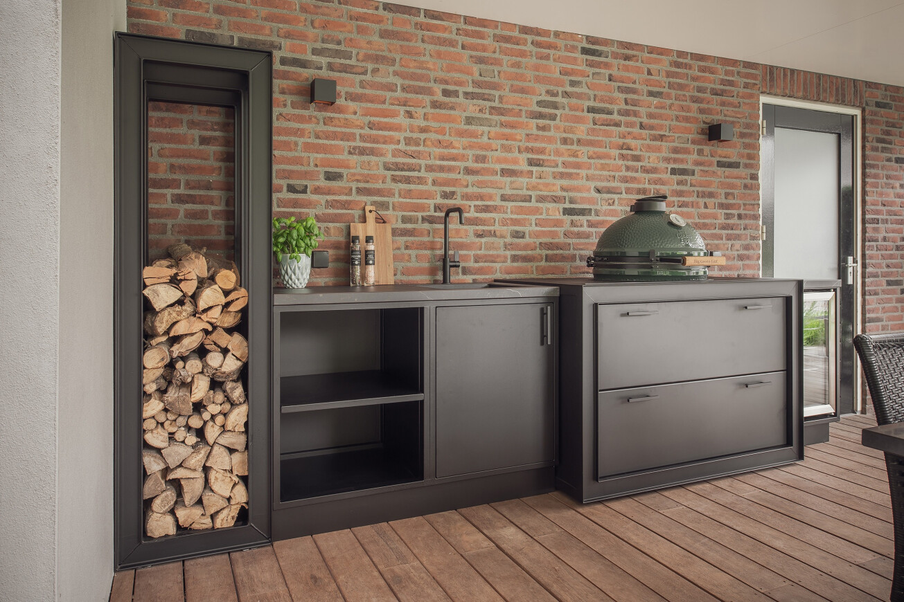 Industrial outdoor kitchen