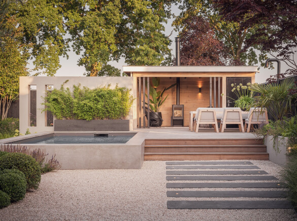 Tuin inspiratie 2025: Natuurlijke materialen & rustgevend design