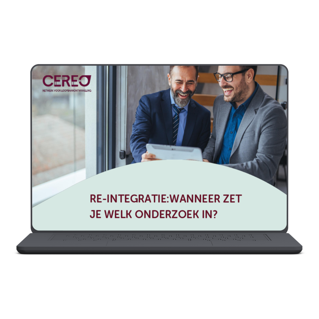 Whitepaper Onderzoeken bij Re-integratie op laptop