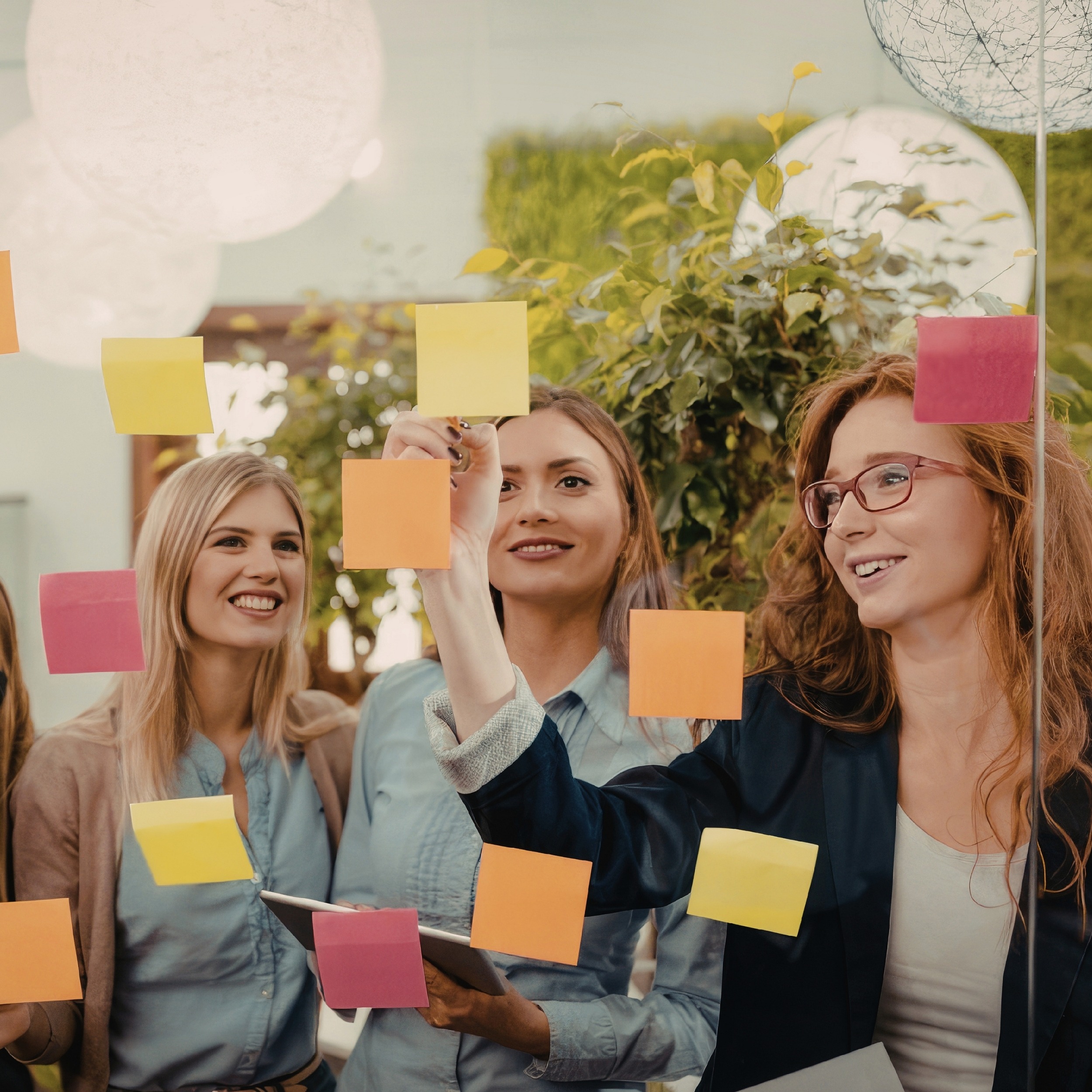 Professionals bespreken samen de invloed van AI op werk, vaardigheden en ontwikkeling.