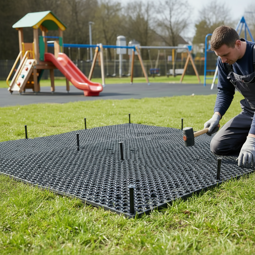 Installation der RubbaGrass® Gummigrasmatte